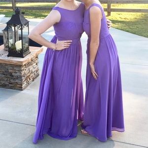 Levkoff chiffon bridesmaid dress